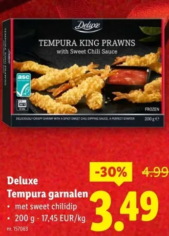 Promotie: Tempura garnalen