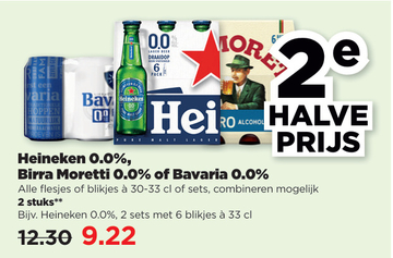 Aanbieding: Heineken 0.0%, Birra Moretti 0.0 % of Bavaria 0.0 %
