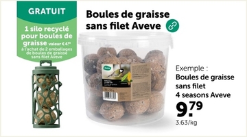 Offre: Boules de graisse sans filet Aveve 4 seasons