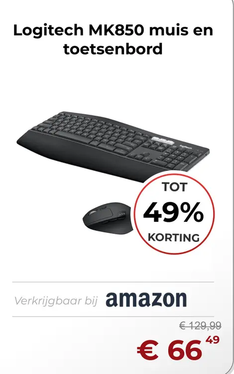 Aanbieding: MK850 muis en toetsenbord