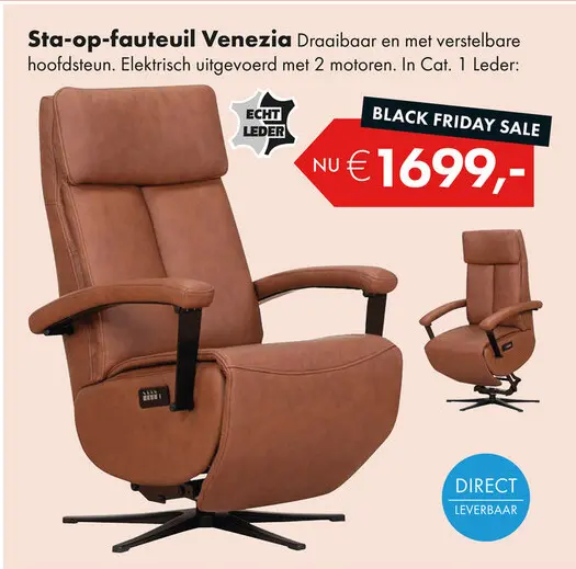 Aanbieding: Venezia relaxfauteuil sta-op