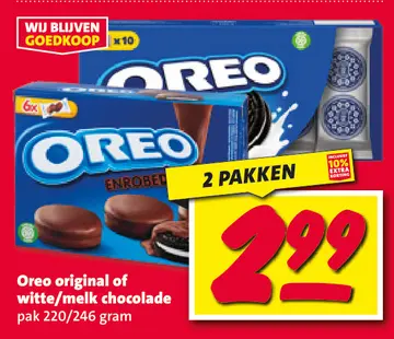Aanbieding: Oreo original of witte/melk chocolade