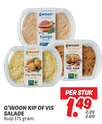 Aanbieding: Kip of vis salade