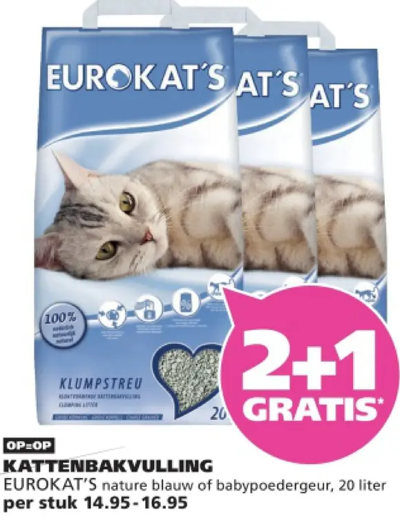 Aanbieding: EUROKAT'S Kattenbakvulling