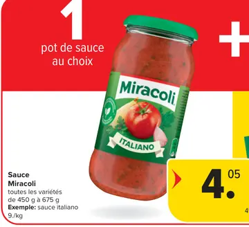 Offre: Miracoli Sauce