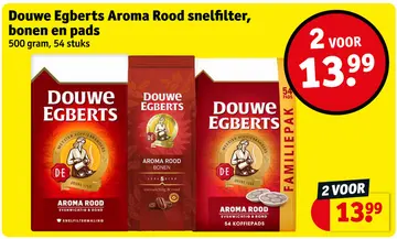 Aanbieding: Aroma Rood snelfilter, bonen en pads