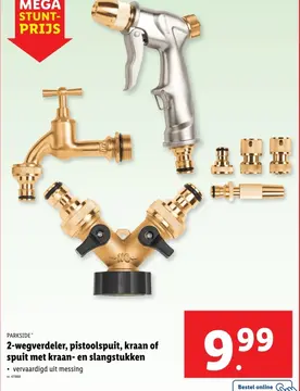 Aanbieding: 2-wegverdeler, pistoolspuit, kraan of spuit m