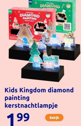 Offre: diamond painting kerstnachtlampje