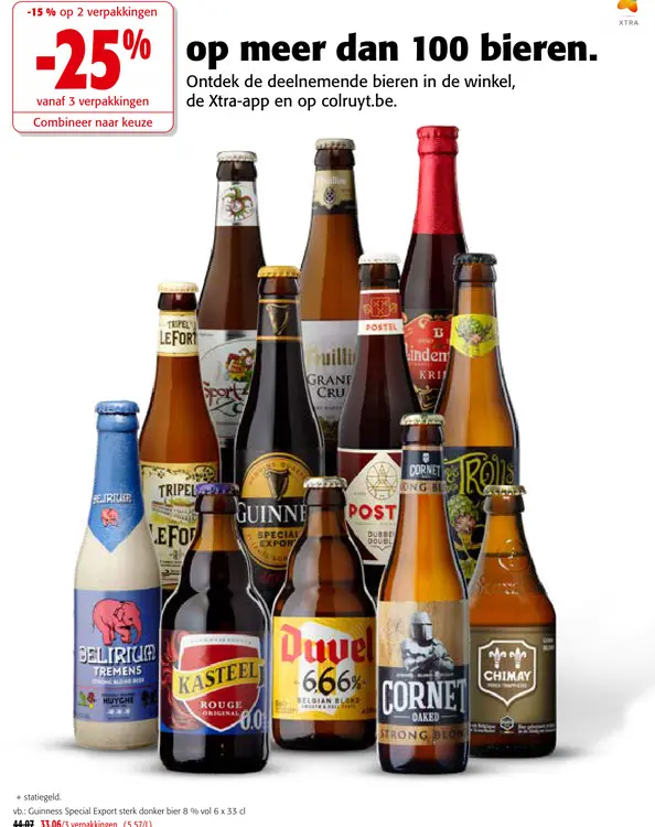 Promotie: Diverse bieren, zoals: Guinness Special Export sterk donker bier