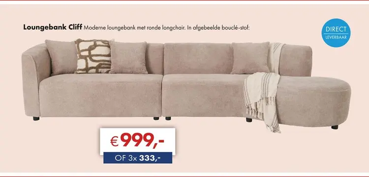 Aanbieding: Cliff loungebank