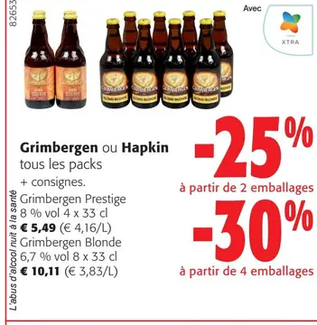 Offre: Grimbergen ou Hapkin