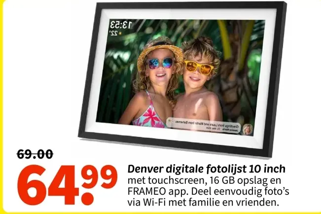 Aanbieding: digitale fotolijst 10 inch