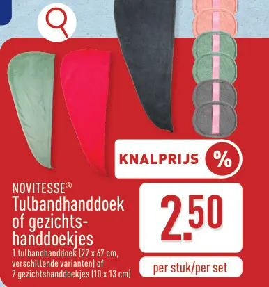 Promotie: Tulbandhanddoek of gezichtshanddoekjes