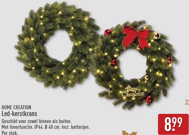 Aanbieding: Led-kerstkrans