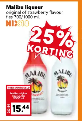 Aanbieding: Malibu liqueur