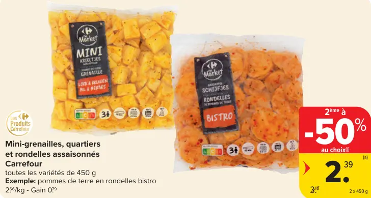 Offre: Mini-grenailles, quartiers et rondelles assaisonnés