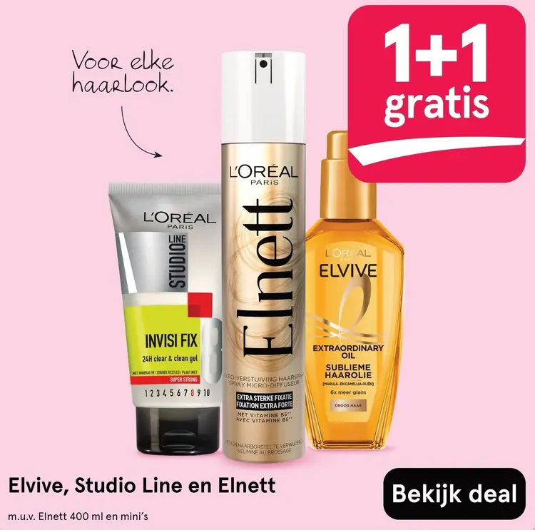 Aanbieding: Elvive, Studio Line en Elnett