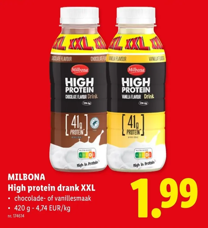 Promotie: High protein drank XXL