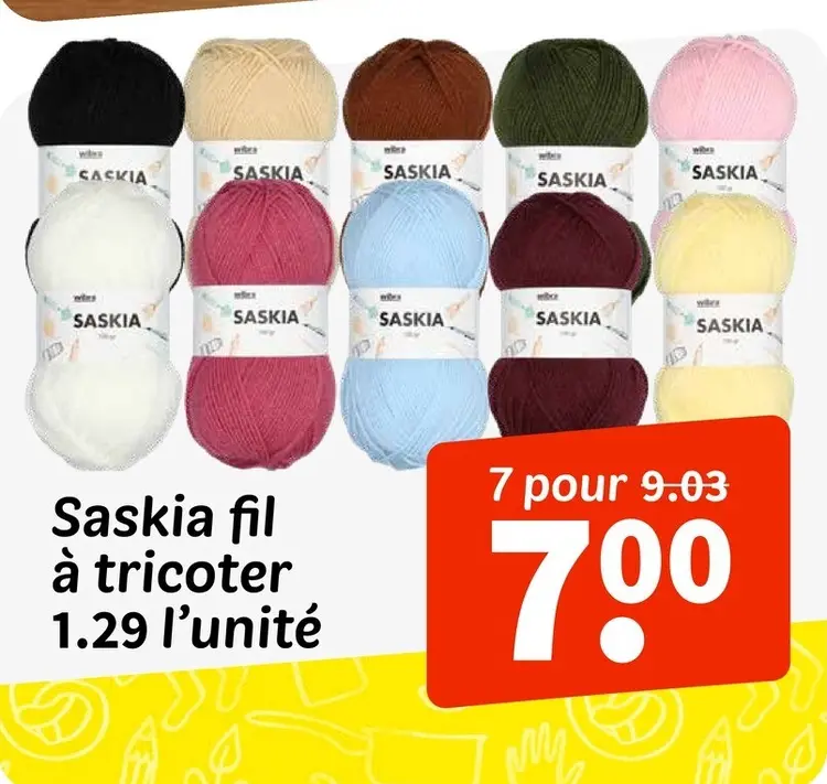 Offre: Saskia fil à tricoter