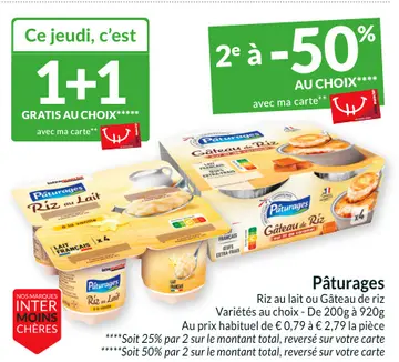Offre: Pâturages Riz au lait ou Gâteau de riz