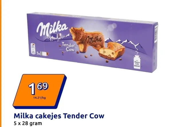 Aanbieding: Milka cakejes Tender Cow