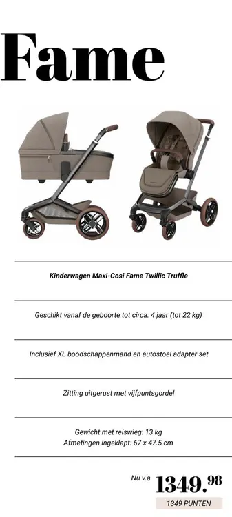 Aanbieding: Kinderwagen Maxi-Cosi Fame Twillic Truffle