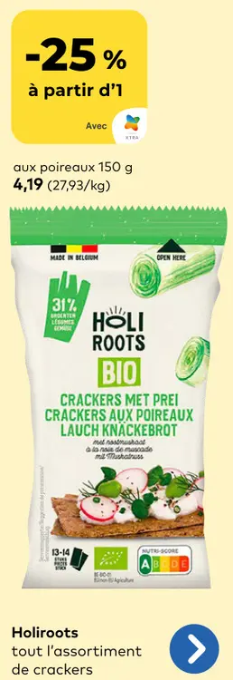 Offre: Crackers aux poireaux