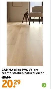 Aanbieding: GAMMA click PVC Volera rechte stroken naturel