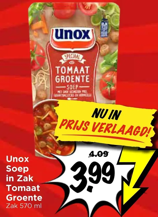 Aanbieding: Soep in Zak Tomaat Groente