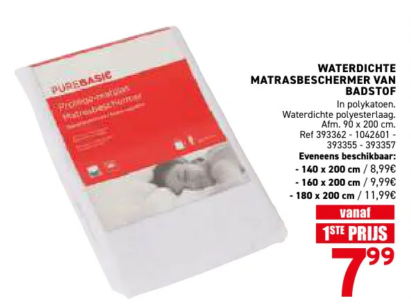 Promotie: Waterdichte matrasbeschermer van badstof