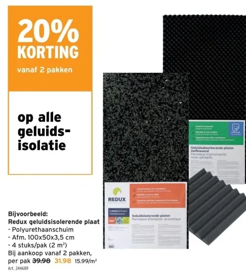 Promotie: Geluidsisolerende plaat