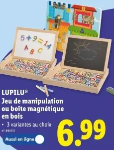 Offre: Jeu de manipulation ou boîte magnétique en bois