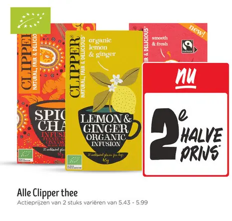 Aanbieding: Clipper thee