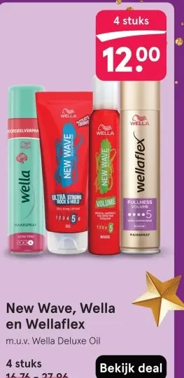 Aanbieding: New Wave, Wella en Wellaflex