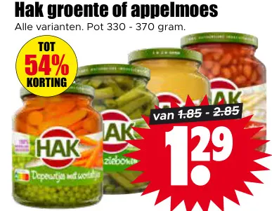 Aanbieding: Groente of appelmoes