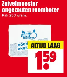 Aanbieding: ongezouten roomboter