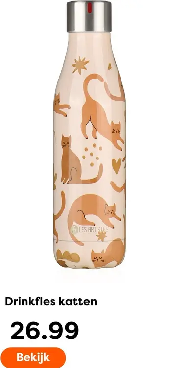 Aanbieding: Les Artistes Drinkfles katten