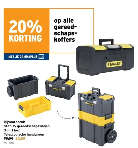 Promotie: gereedschapswagen 3-in-1 box