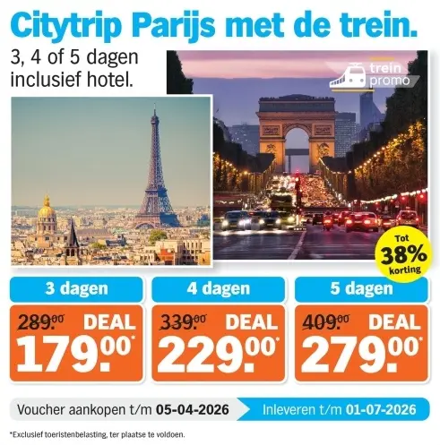 Aanbieding: Citytrip Parijs met de trein