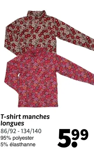 Offre: T-shirt manches longues