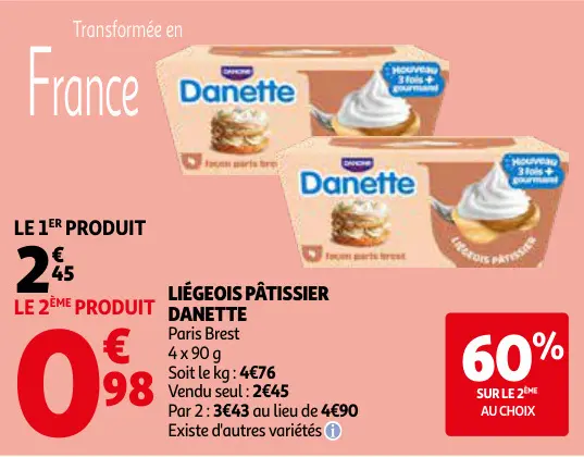 Offre: Liégeois pâtissier