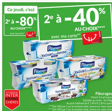Offre: Pâturages Yaourt à la grecque