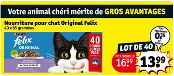 Offre: Nourriture pour chat Original Felix