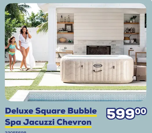 Promotie: Deluxe Square Bubble Spa Jacuzzi Chevron