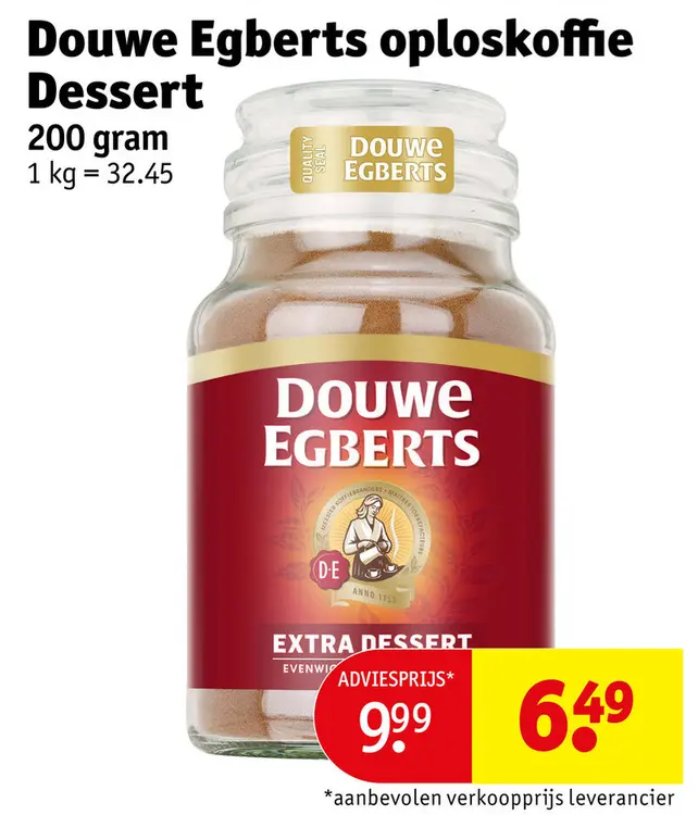 Promotie: Oploskoffie Dessert