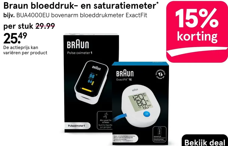 Aanbieding: Bloeddruk- en saturatiemeter