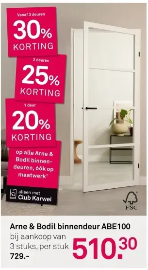 Aanbieding: Arne & Bodil binnendeur ABE100