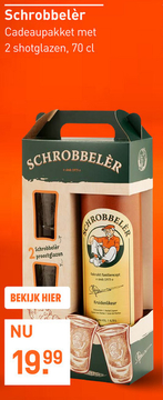 Aanbieding: Schrobbelér Cadeaupakket met 2 shotglazen 70CL Overig