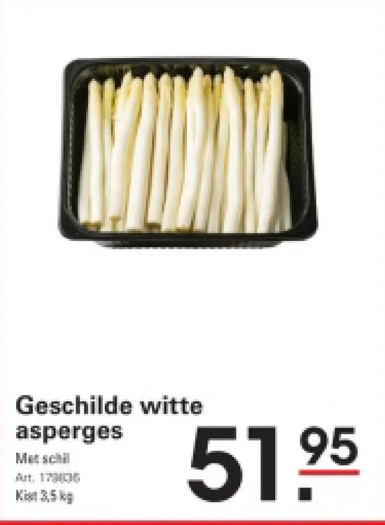 Promotie: Geschilde witte asperges