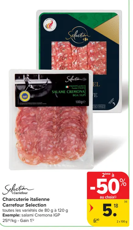 Offre: Charcuterie italienne